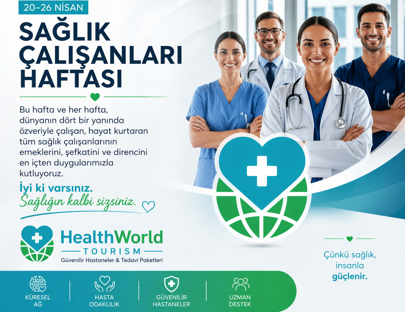 20–26 Nisan Tıbbi Çalışanlar Haftası: Sağlığın Kahramanlarına Saygı